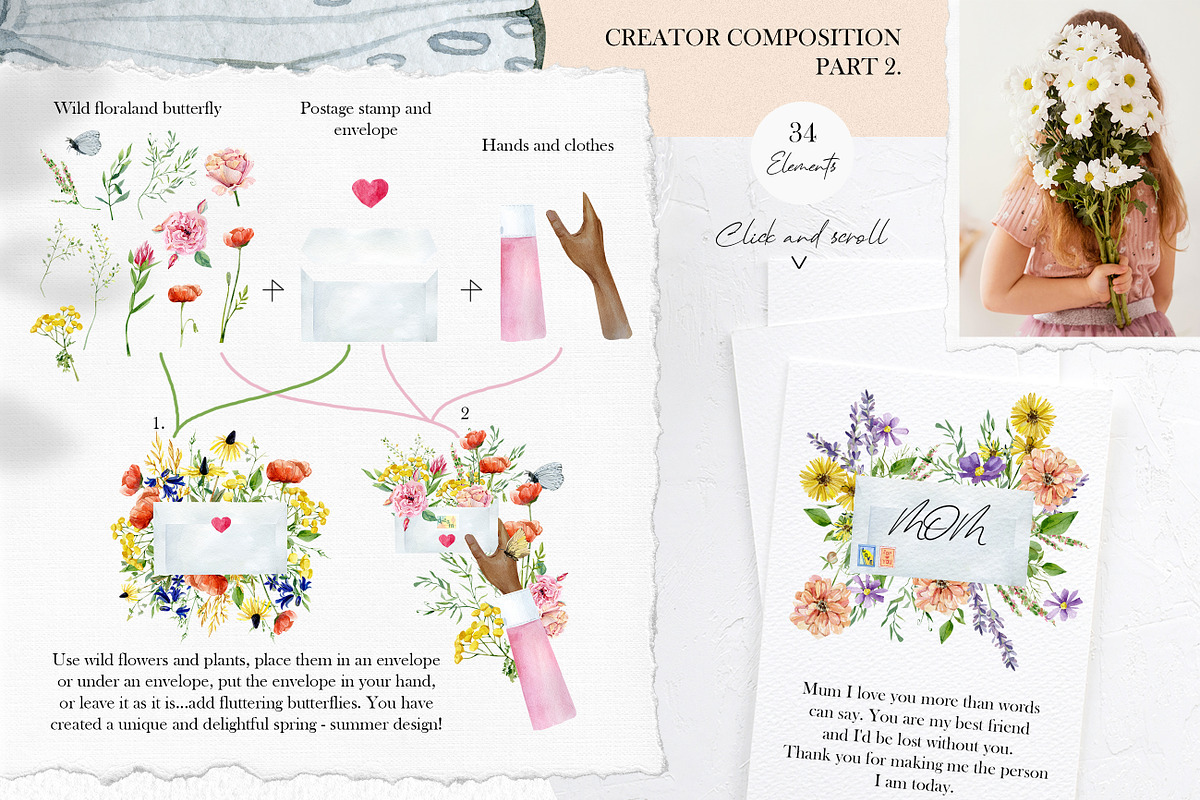 Spring wildflower floral envelope, an Illustration by AnnaTkachi (Photo 5 of 10)