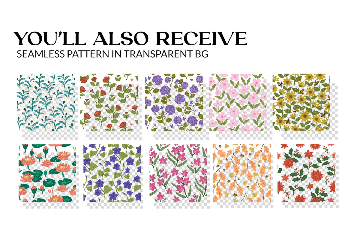 Seasonal Botanical Seamless Pattern, a Pattern Graphic by CreativeChristiana (Photo 3 of 9)