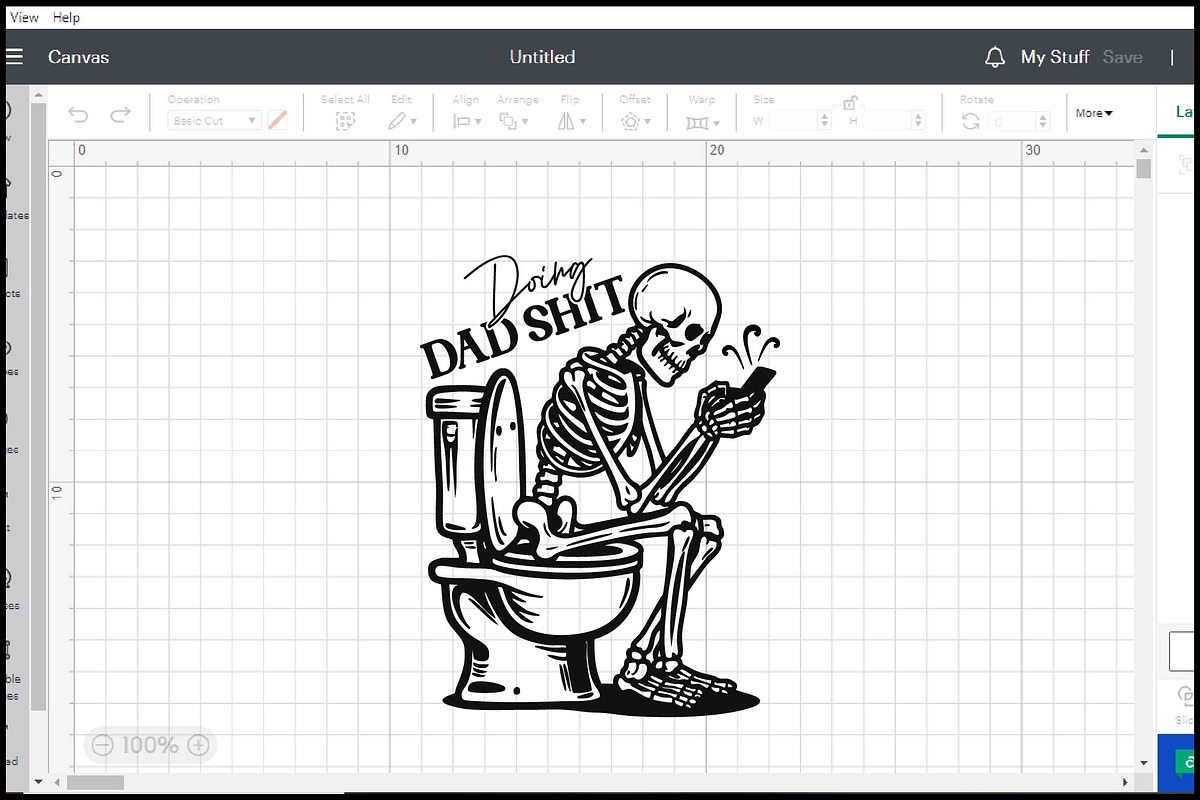 Doing Dad Shit Skeleton on Toilet, an Object Graphic by BeeCraftR (Photo 3 of 5)