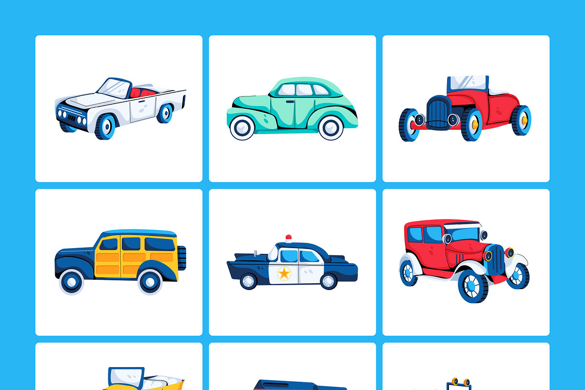 Animated Antique Car Vectors, a Duotone Icon by Prosymbols (Photo 6 of 14)