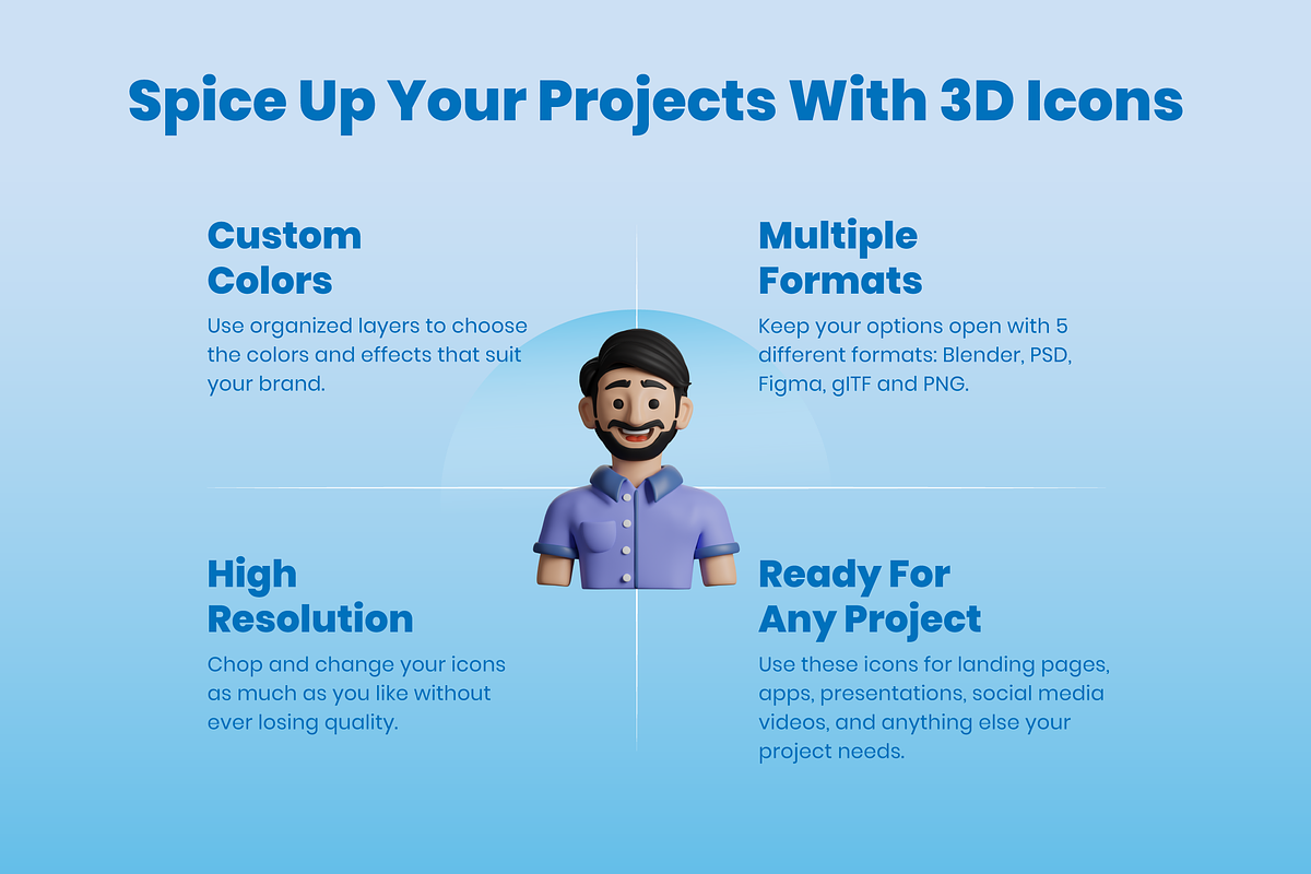 3D Family Icons, a Characters & Person 3D Model by Flat Icons (Photo 4 of 8)