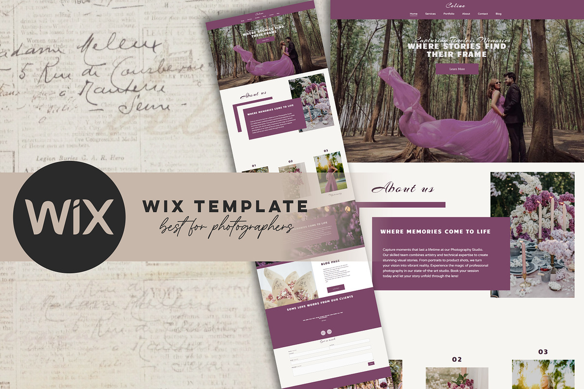 Wix Photography Website Template, a Wix Template by Design House (Photo 1 of 10)
