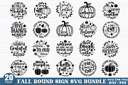 Fall Round Door hanger SVG Bundle, a Graphic by Designer302 (Thumbnail 3 of 23)