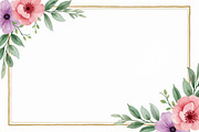 Watercolor Floral Frame Set, an Illustration by Creativeshirt (Thumbnail 3 of 11)