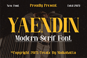 Yaendin - Modern Serif Font, a Serif Font by MaikoHatta (Thumbnail 1 of 8)