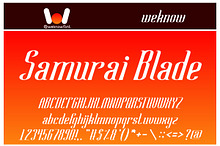 samurai blade font