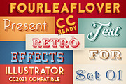 Illustrator Vector Text Effects, an Action Add-On by FourLeafLover (Thumbnail 1 of 5)