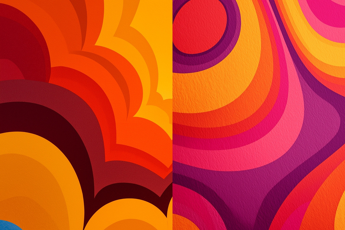 50 Groovy 1970s Backgrounds, a Decorative Illustration by Incomelion (Photo 9 of 12)