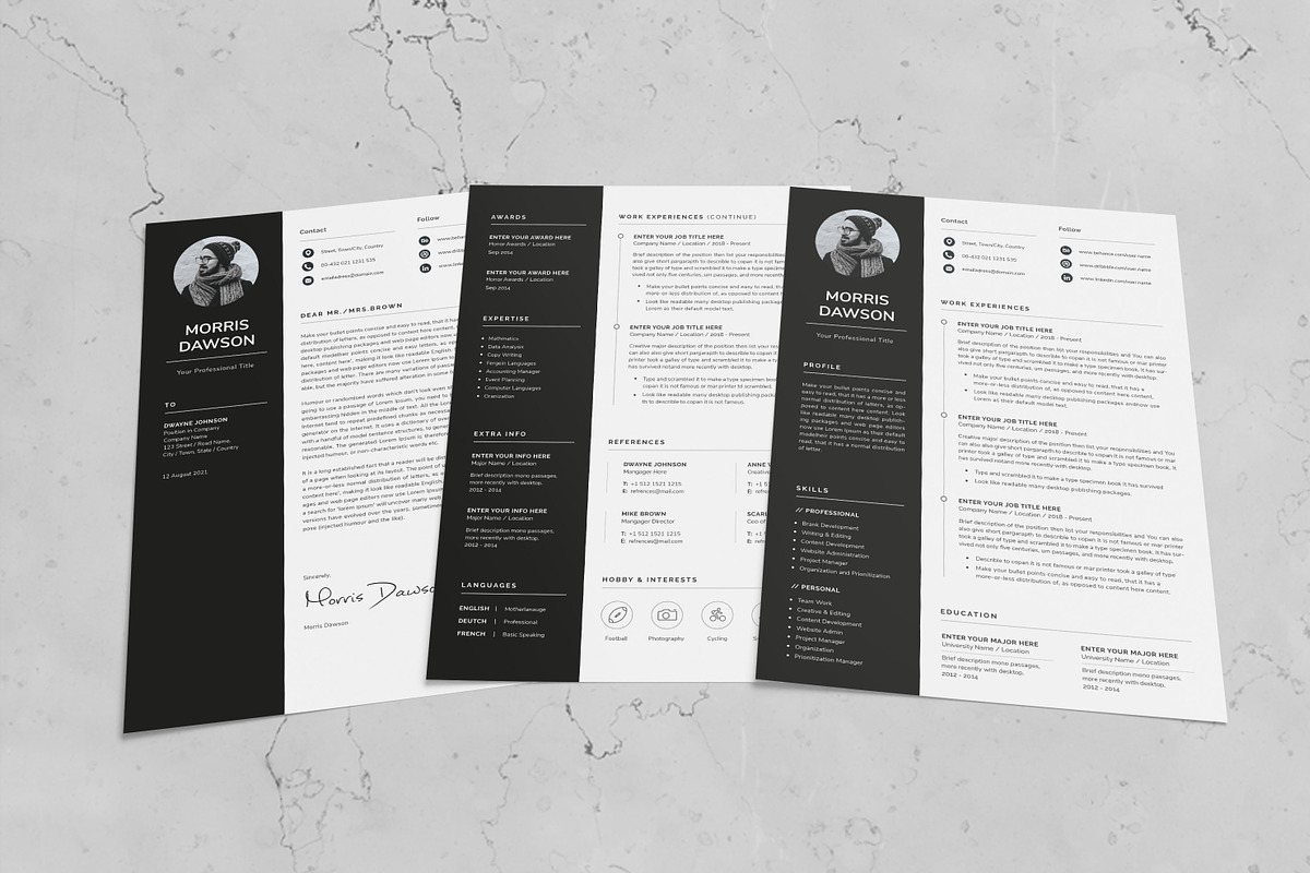 Resume Template 3 Page, a Resume Template by SlideCo (Photo 5 of 5)