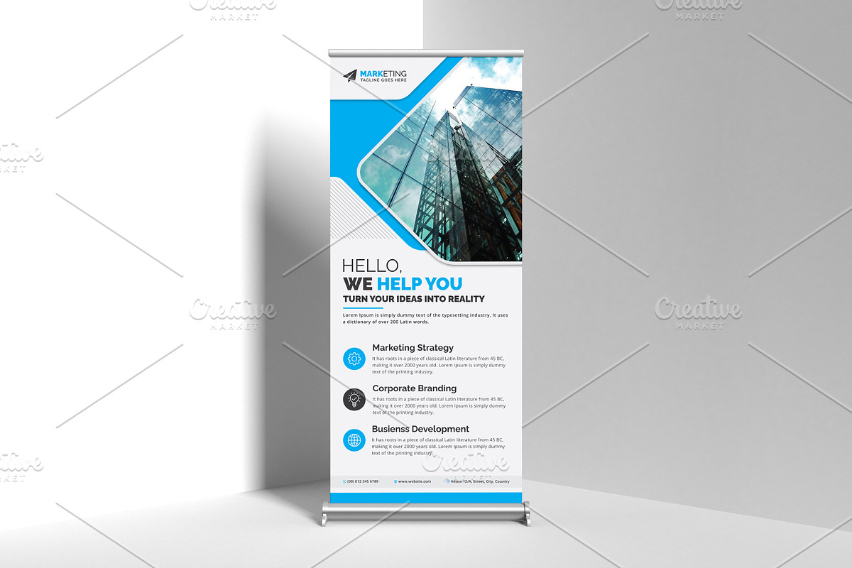 Corporate Roll Up Banner, a Marketing Template by GraphicsBurg (Photo 3 of 4)