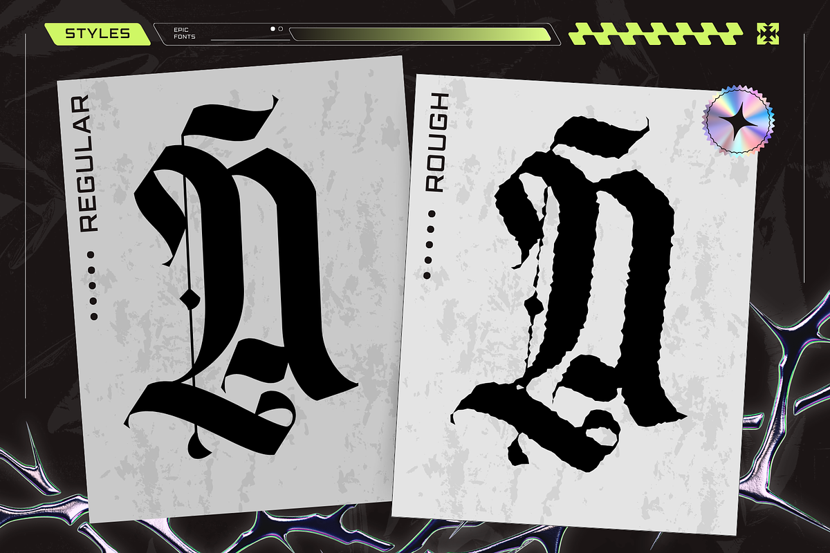 Blime Blackletter - Logo Font, a Blackletter Font by Nirmana Visual (Photo 2 of 11)