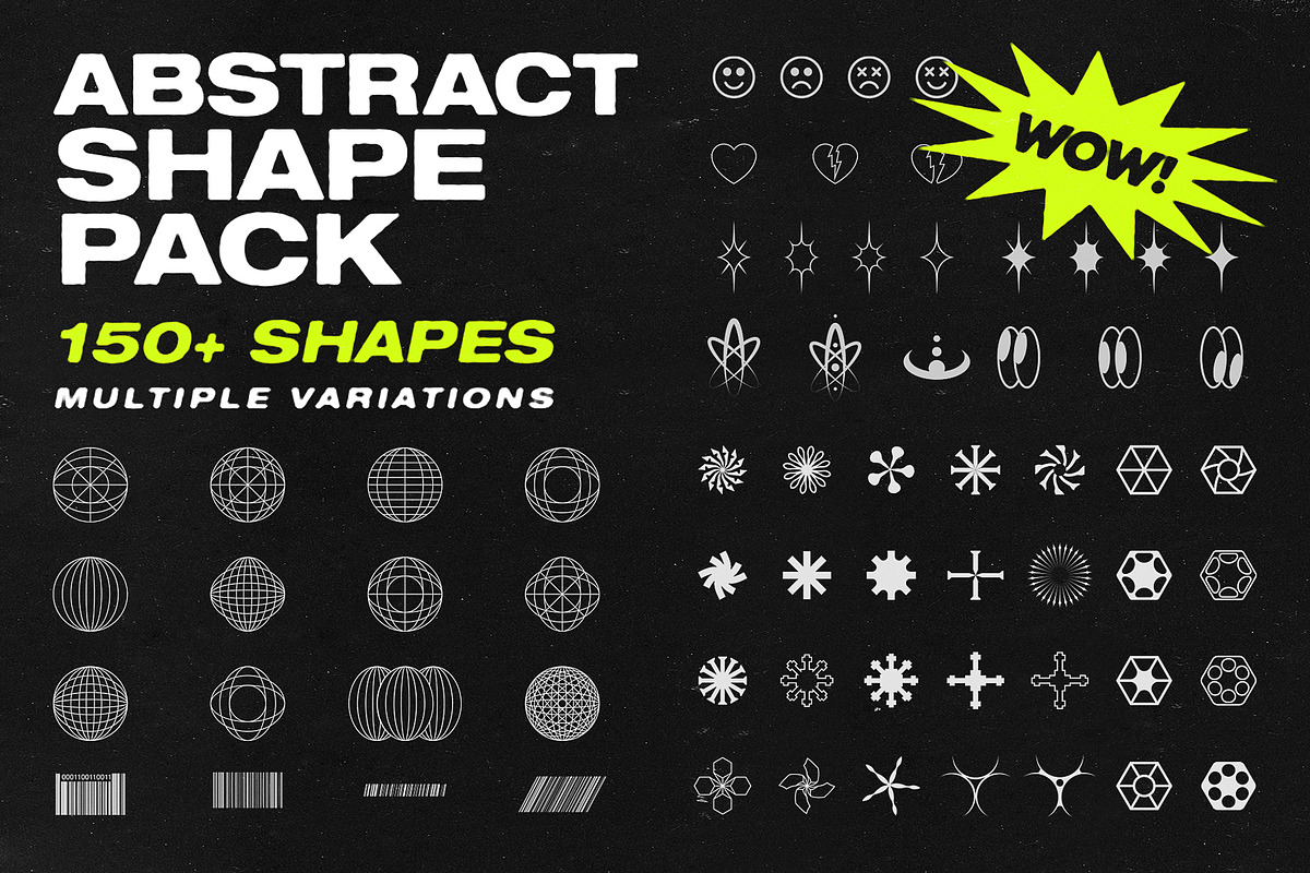 Abstract Shape Pack | 150+ Icons!, an Object Graphic by Mad Supply (Photo 1 of 11)