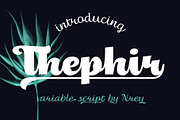 Thephir variable, a Script Font by NREY (Thumbnail 1 of 8)
