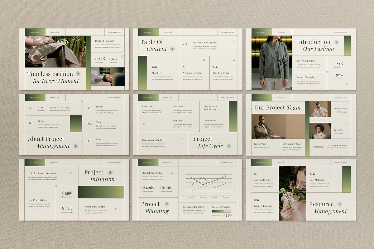 Cream Fashion Brand Google Slide, a Presentation Template by graphicook (Photo 2 of 4)