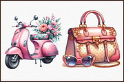 Ooh LaLa Paris Watercolor Clipart, an Illustration by Sublimation Artist (Thumbnail 3 of 6)