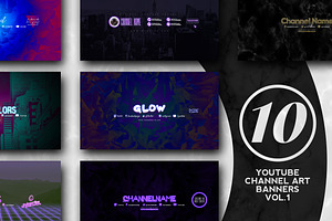 10 Youtube Channel Art Banners vol.1