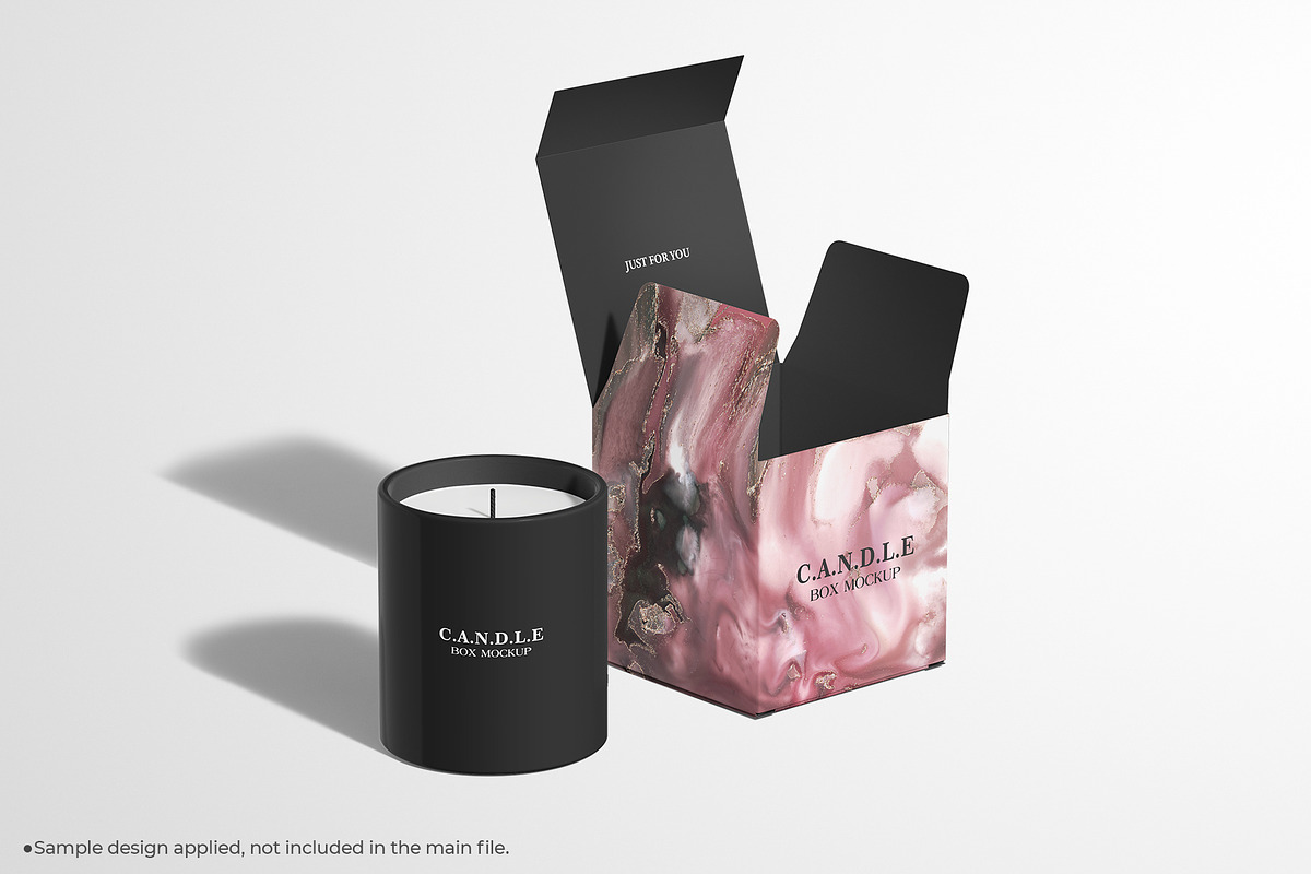 Candle With Cube Box Package Mockup, a Packaging Mockup by Sheikhadesign (Photo 9 of 12)