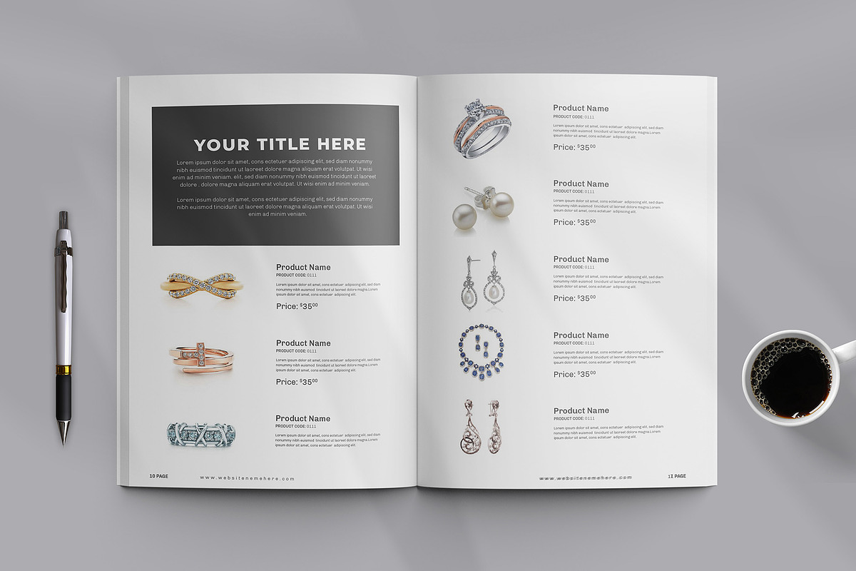 Jewelry Catalog and Lookbook Design