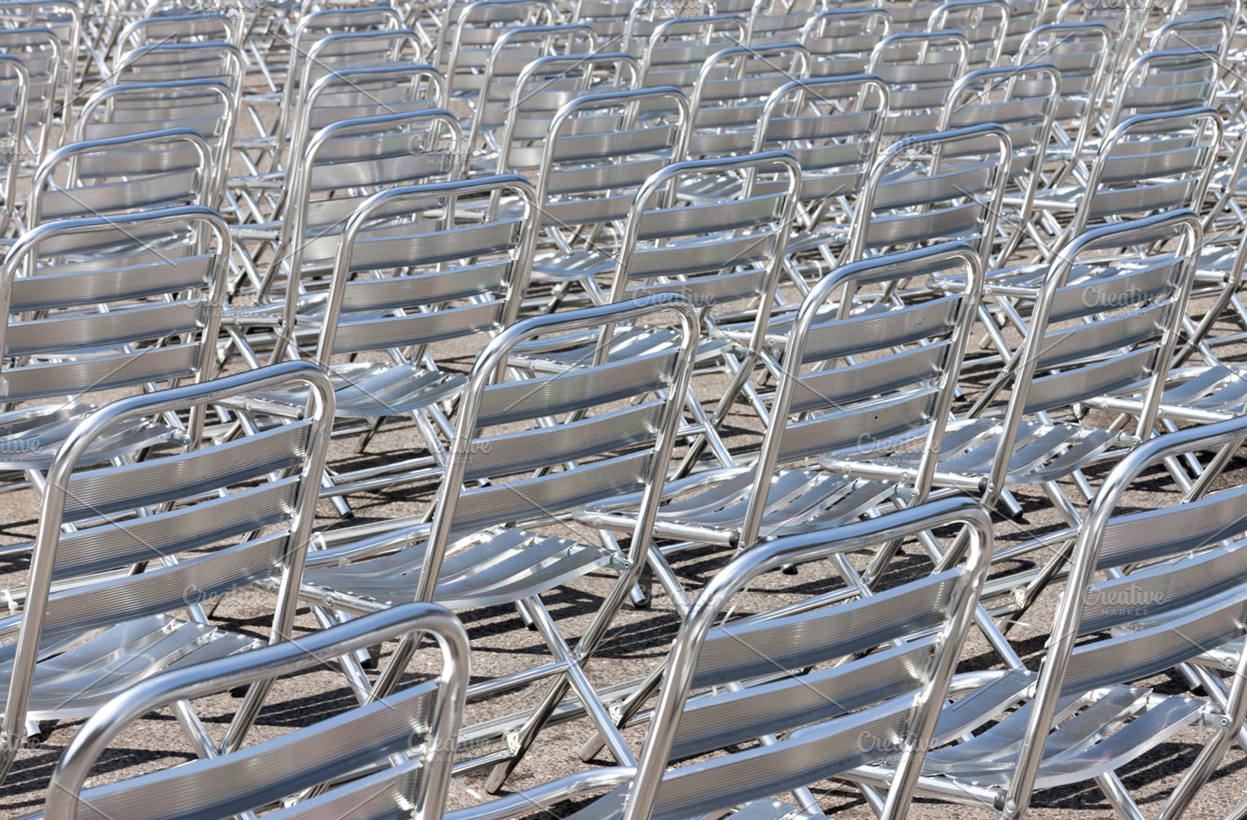 Metal seats background, an Abstract Photo by BOOCYS
