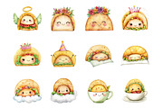 Kawaii Taco, an Illustration by Design Market (Thumbnail 2 of 3)