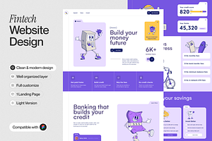 Fintech Landing Page, a Templates & Theme by sajon.co