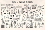 70+ Musical Vector Graphics Kit, an Education Illustration by Violet LeBeaux (Thumbnail 1 of 3)