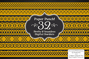 Mustard Lace Vector Clipart Borders, an Illustration by Amanda Ilkov (Thumbnail 2 of 5)