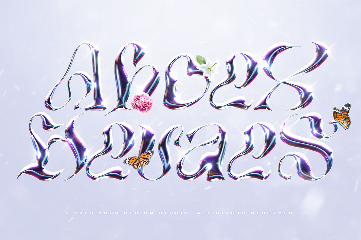 Chrome Text Effects Bundle 02, a Layer Style Add-On by Hyperpix Productions (Photo 39 of 48)