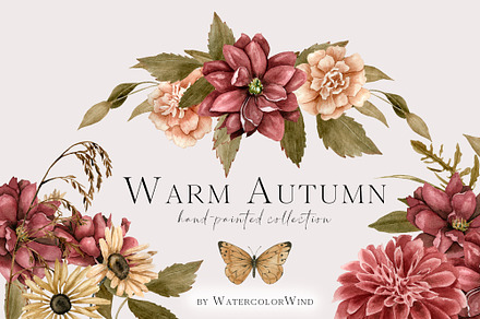 Fall Clipart Dahlia Flowers