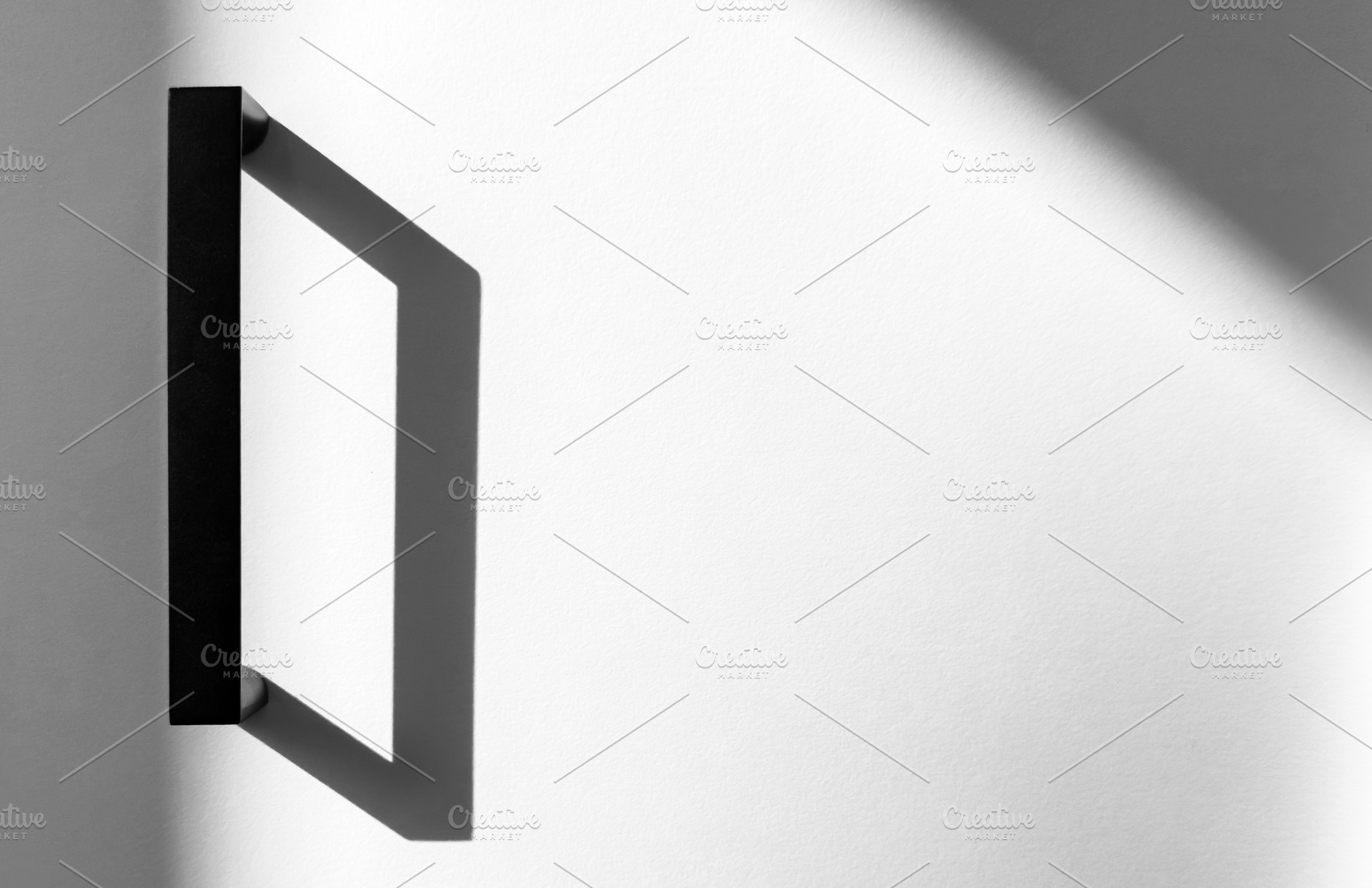 Door Handle Abstract Copy Space Black And White, an Abstract Photo by THP Creative