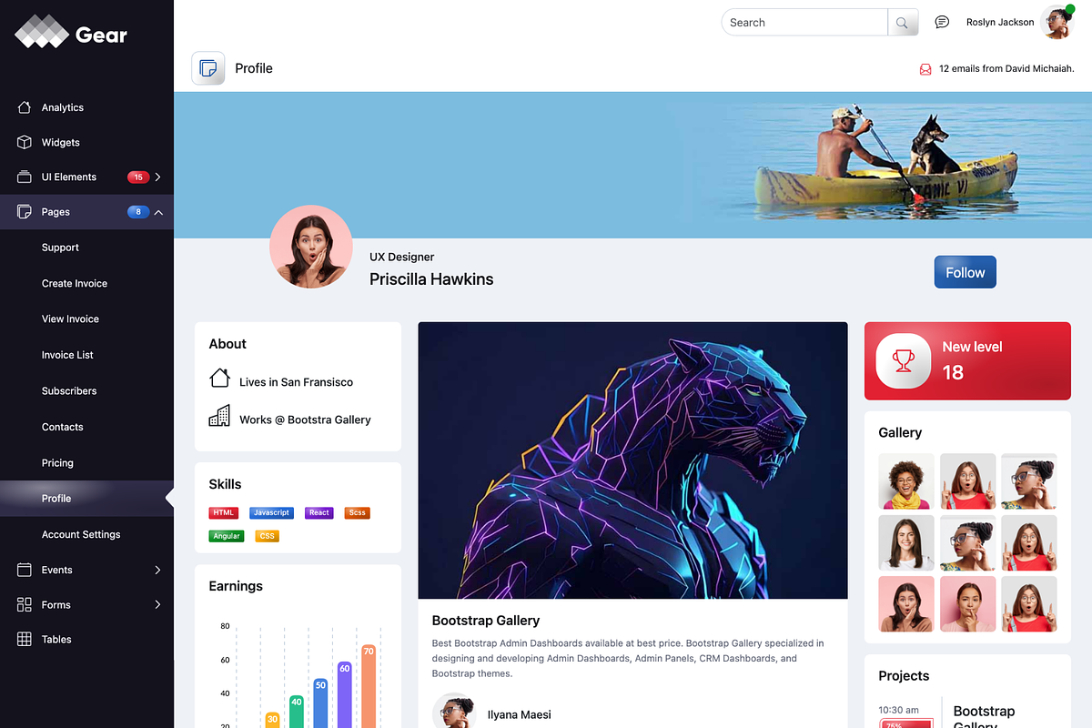 Gear Bootstrap Admin Template, a Bootstrap Template by Creative Themes (Photo 4 of 4)