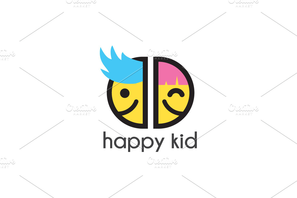 Happy Kid Logo, a Branding & Logo Template by Sahade Studio (Photo 2 of 4)