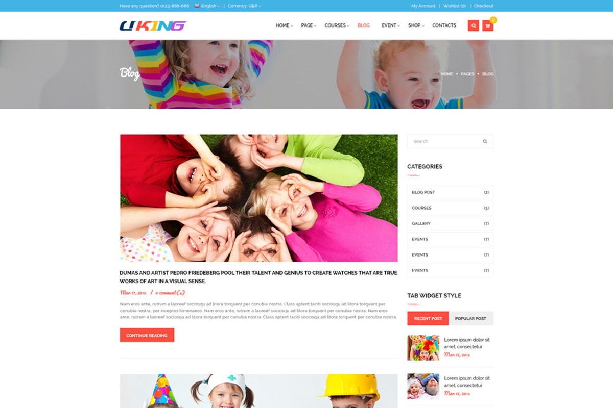 SJ Uking Joomla KindergartenTemplate, a Websites & App Template by SmartAddons (Photo 2 of 6)