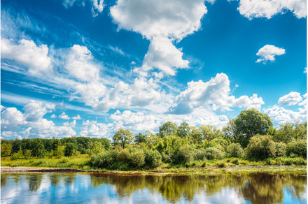 River Landscape With Reflections Of, a Nature Photo by Our Amazing World