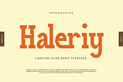 Haleriy - Ligature Slab Serif Font, a Slab Serif Font by RagamKata (Thumbnail 1 of 10)