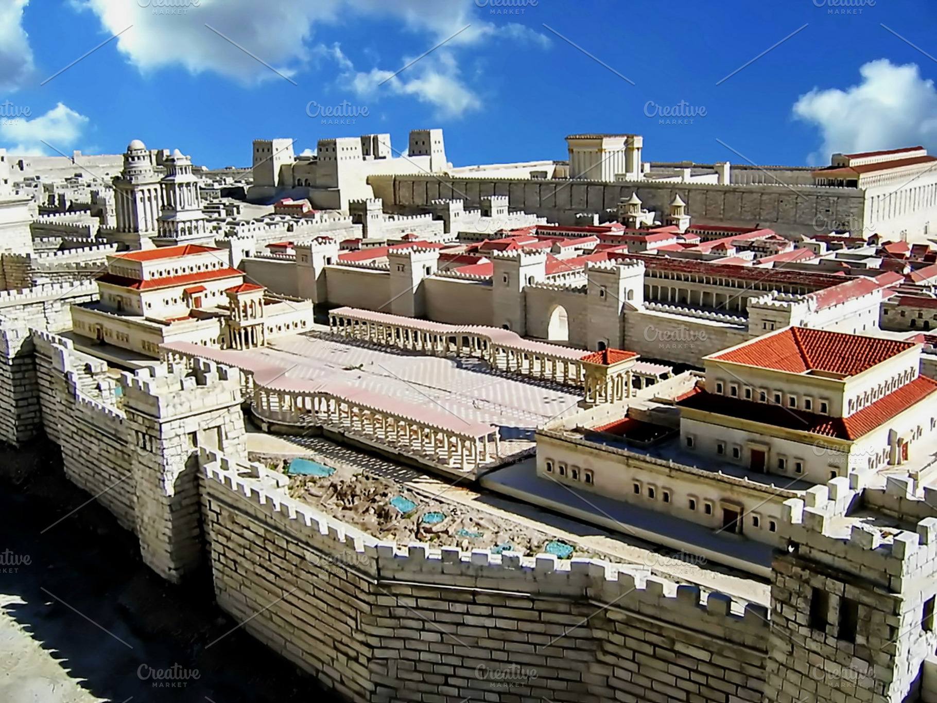 Herod palace ancient jerusalem containing ancient, jerusalem, and temple, an Architecture Photo by Flik47