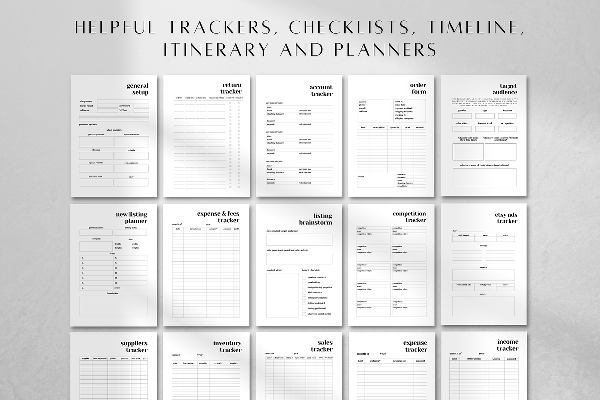 Online Shop Planner Template, a Stationery Template by BRANDcontent (Photo 2 of 6)