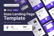 Saas Landing Page Kit Dekstop, a Landing Page Template by Design Beaker (Thumbnail 1 of 4)