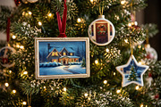 Winter Christmas House Illustration, a Seasonal Illustration by Aura Canyon HQ (Thumbnail 5 of 7)