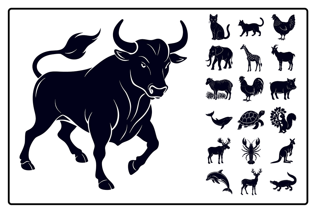 Wildlife Animal Silhouette Bundle, an Illustration by Creative_View (Photo 2 of 3)