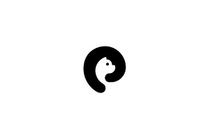 Cute pet negative space logo. Dog or, an Animal Illustration by Bureau