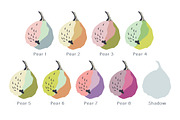 Funny pears – pattern, a Pattern Graphic by Yummy (Thumbnail 4 of 9)