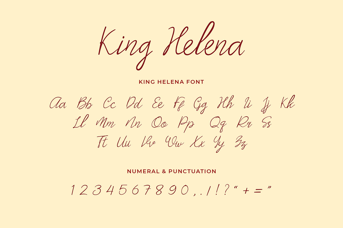 King Helena Script Handwritten Monol preview 5