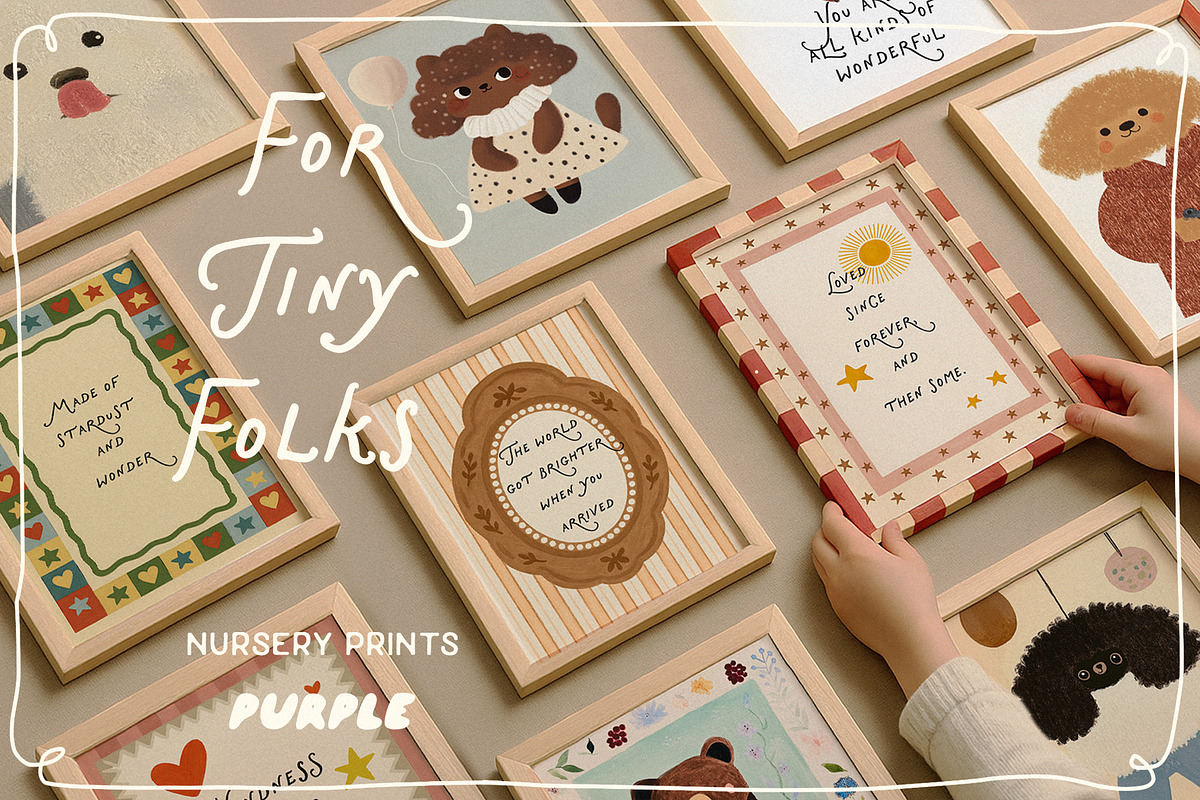 For Tiny Folks - nursery art prints, a Background Graphic by Purple (Photo 1 of 7)