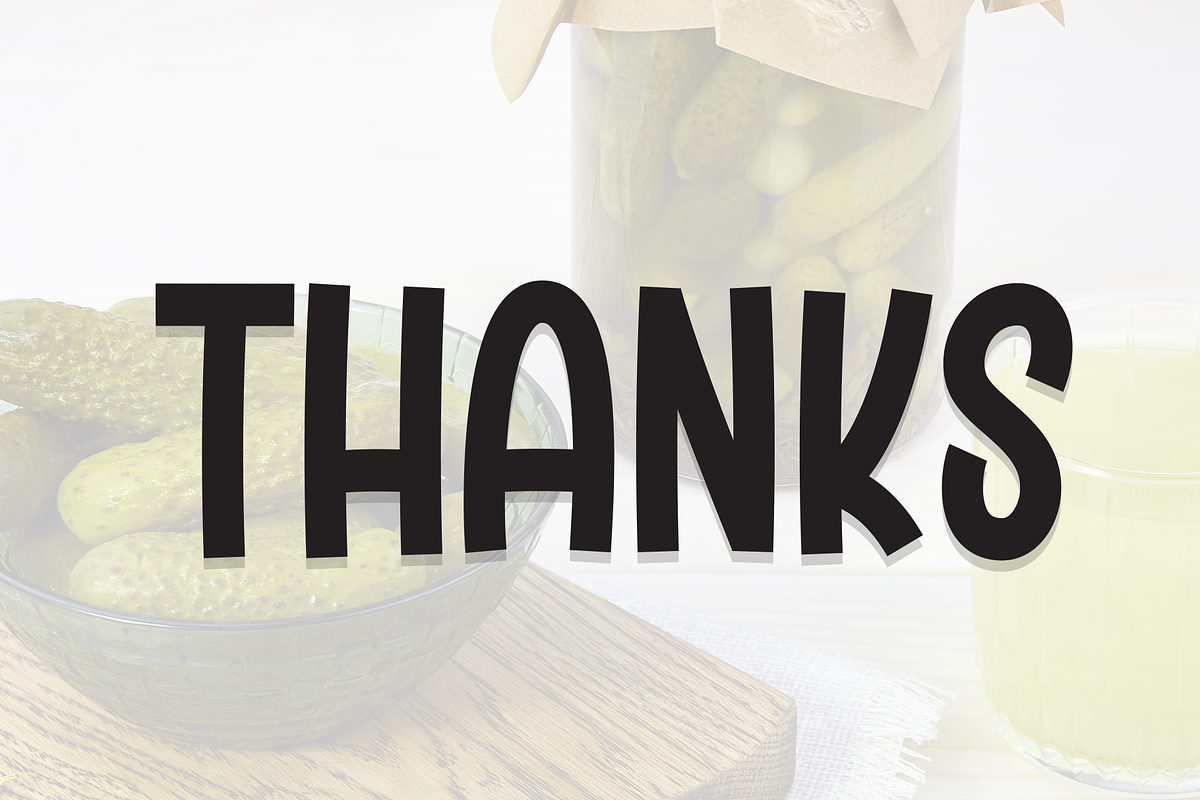 Pickle Juice | Script Font, a Script Font by Scratchones (Photo 8 of 8)