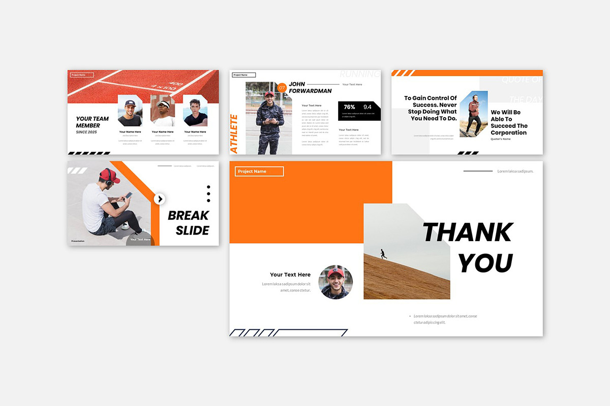 Running Athlete Sport Google Slides, a Presentation Template by Robs Daily Design (Photo 6 of 10)