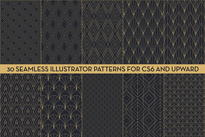 Delicate Art Deco Vector Patterns