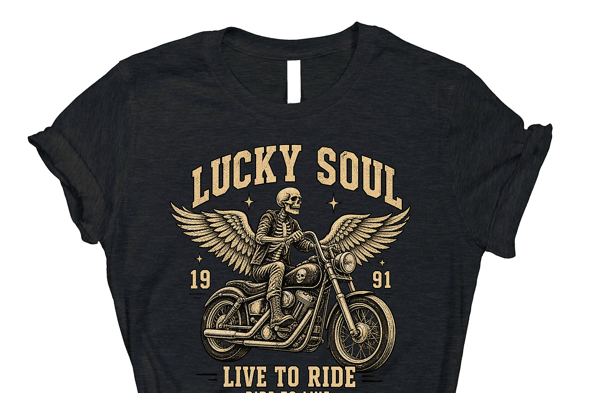 Lucky Soul 1991 Live To Ride PNG, an Object Graphic by Star Graphic Design (Photo 2 of 10)