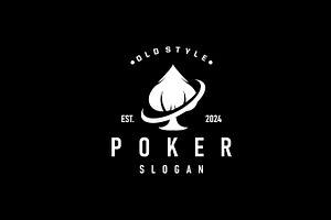 Poker Card Logo Classic Gambling