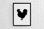 Chicken Silhouette SVG, an Animal Illustration by newminddesign (Thumbnail 2 of 3)